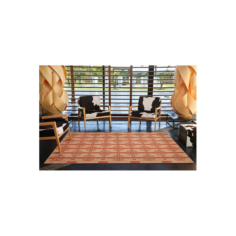 Tapis tissé à motif cube flottant, Sous-tapis carré 3 pi 3 po inclus