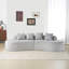 Canapé courbé sans arête Flannelette comprenant 4 coussins-1690299633