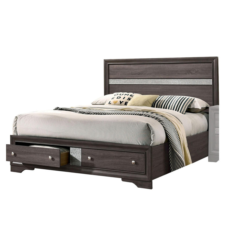 Rihard Solid Wood Platform Storage Bed