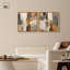 Patchwork Plains Duo Canvas Print Beige Wall Decor Set by Art Remedy, Black Frame, 12 x 12-1149913043-1149913049