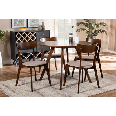 Bulma 4 - Person Solid Wood Top Four Leg Dining Set