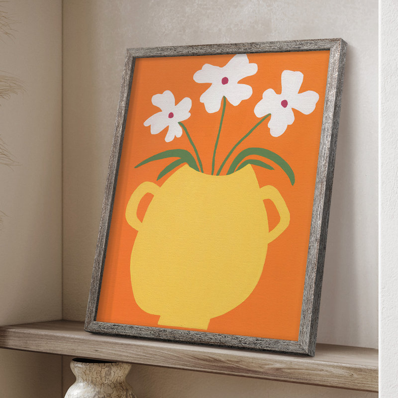 «Modern Blooms II», reproduction encadrée - bois massif, H 30 po x l 24 po