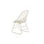 119.38cm H Upholstered Metal Slat Back Side Chair in Gold