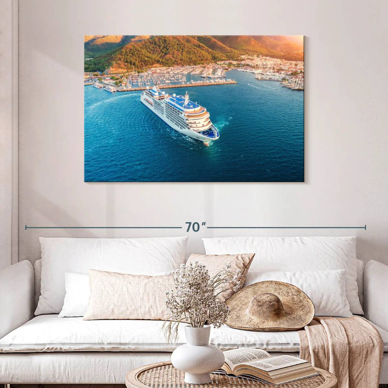 Cruise Ship Harbor, 30" H x 45" W