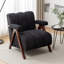 Fauteuil Draedyn rembourré avec pieds en bois massif-663062603-641095084