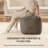 Marta 20" Mocha Grid Upholstered Pouf Ottoman-117292674