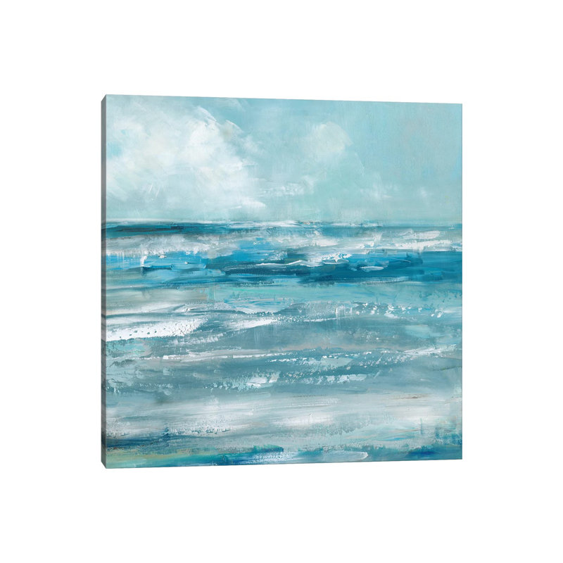 «Windswept Waves» par Sally Swatland - reproduction d'art, H 12 po x l 12 po x P 0,75 po, Toile tendue, Pas de tapis