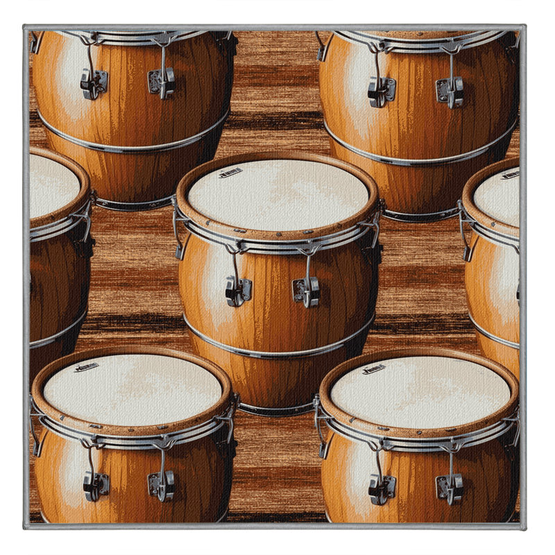  Tapis lavable Congas, Carré 6 pi