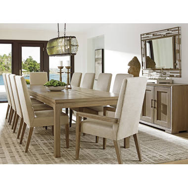 Lark Manor 10 Piece Dining Table Set - Ruger 9 - Piece Extendable Dining Set Canora Grey Chair Color: Beige