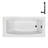 Streamline 66 in. x 32 in. Acrylic Right-Hand Drain Alcove Bathtub in Glossy White With External Drain-101699573