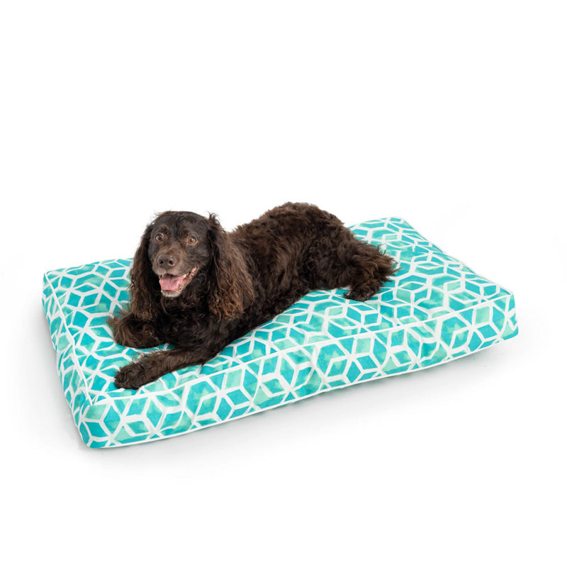 Lit pour chien solarium intérieur / extérieur Snoozer - Collection Wag, Bleu bord de mer, Géométrique