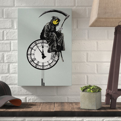 Grin Reaper Graffiti by - Wrapped Canvas