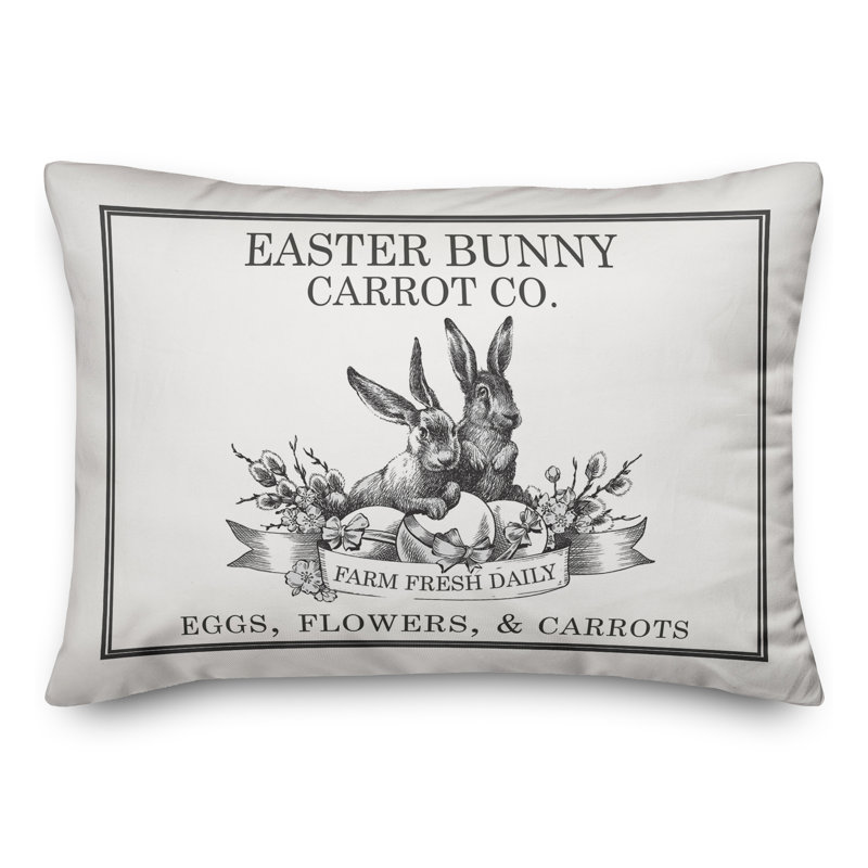  Housse et insert de coussin rectangulaire Pâques