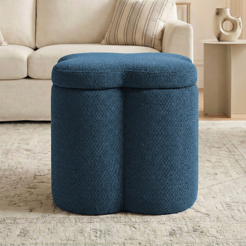 Repose-pieds en chenille avec rangement 16,9 po, Marine