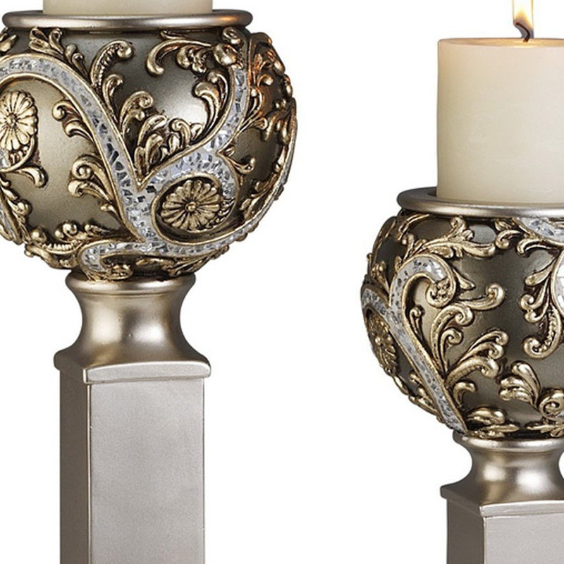 Ensemble de deux porte-bougies de table
