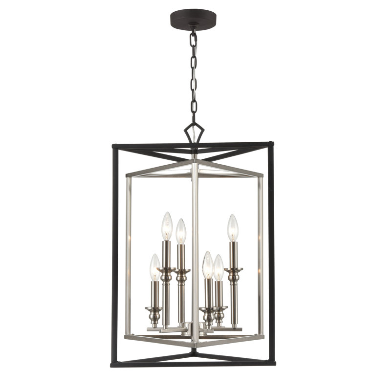 Luminaire suspendu 6 lumières Salinger - gris anthracite Salinger, H 23 po x l 19 po x P 19 po, Six lumières