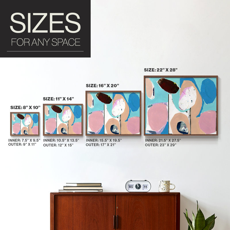Color Trend II -Framed Print - Restickable, Walnut, 22" H x 28" W
