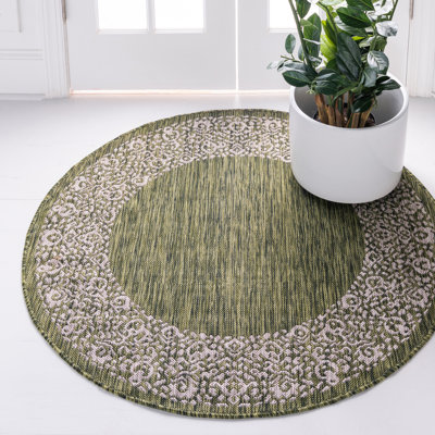 Tapis d'intérieur / extérieur vert Finbar