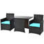 Altherr 2 - Person Patio Dining Set Rectangular Table with Cushions Included-1716885289-1610685537-1610685549