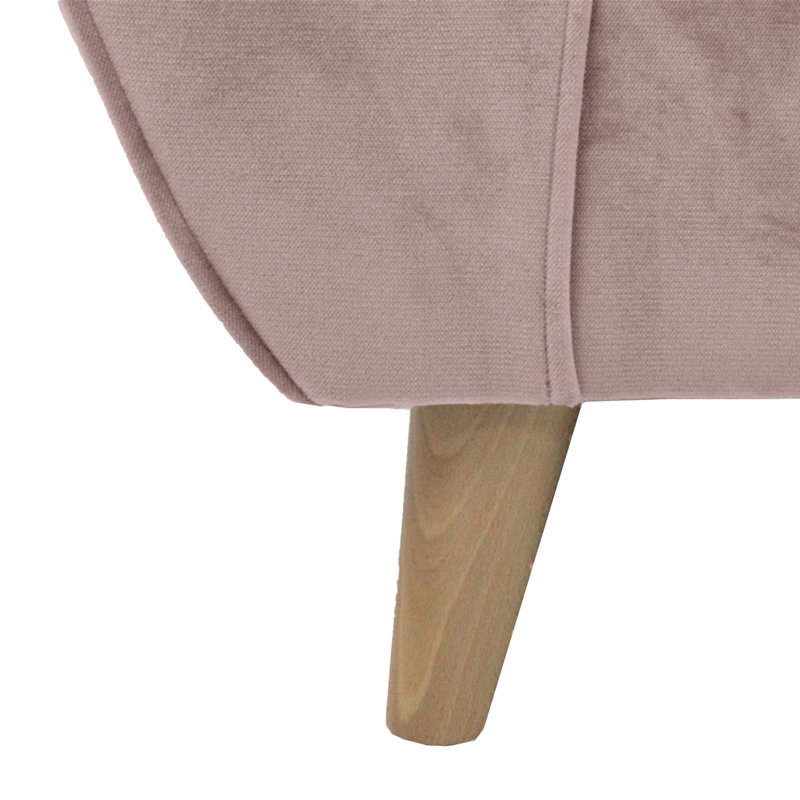 Rafe 4 Seater Velvet Sofa, Dusky Pink Velvet