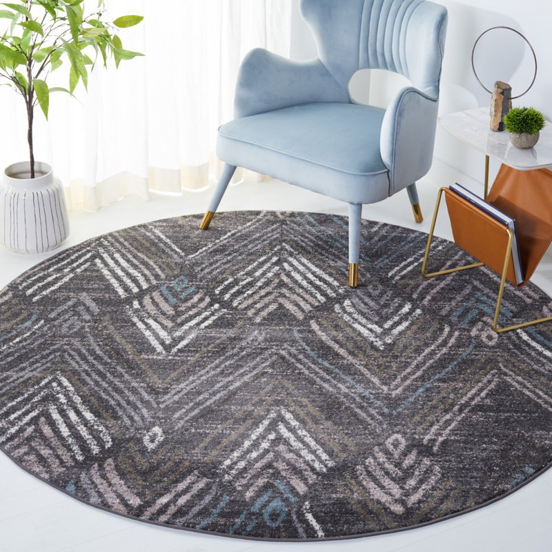 Adeyemi Performance Southwestern Rug, Round 6'7"