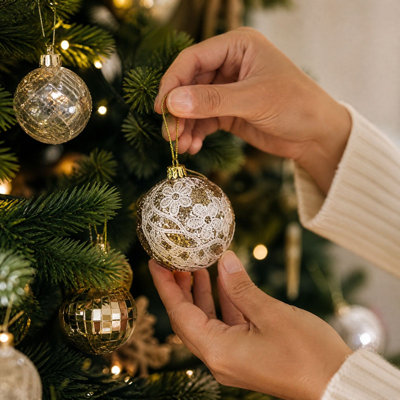 Christmas Decor Christmas Bauble Box Set  Festive Tree Hanging Ornaments Kit
