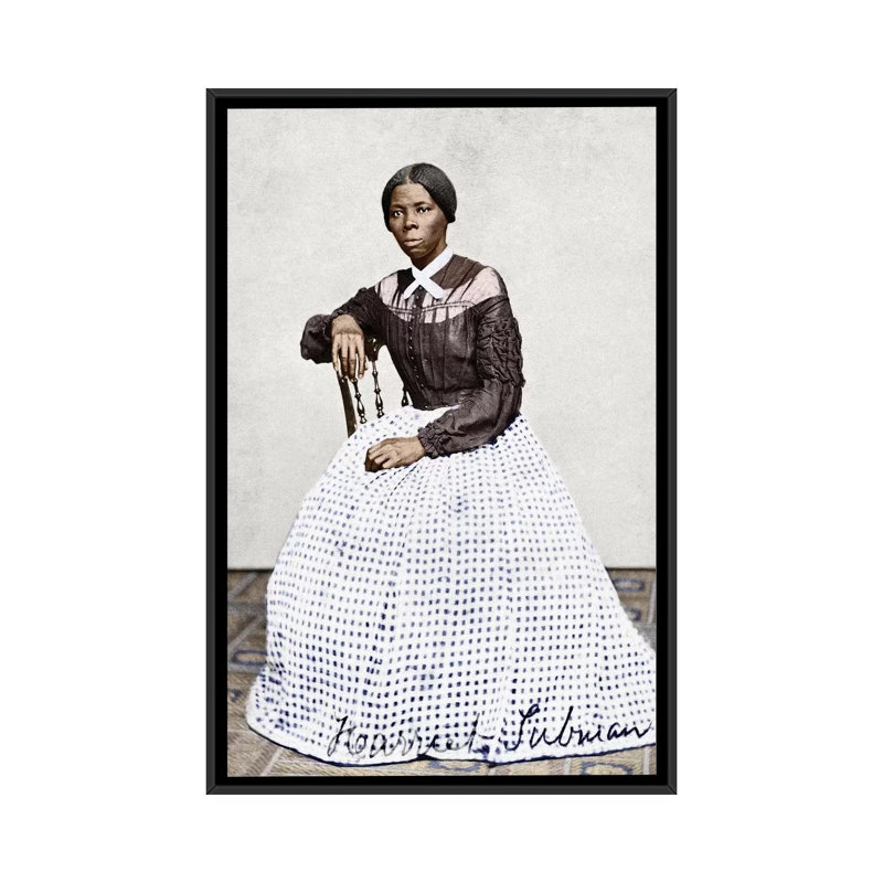 « Harriet Tubman (C1823-1913) » par Benjamin Powelson-impression, H 26 po x l 18 po x 1,5 po, Toile avec cadre noir