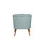 Fauteuil à oreilles bleu indigo, structure en bois massif, 29,5 po x 30,3 po x 31,5 po | Tissu 100% polyester facile à nettoyer, hauteur d'assise confortable de 17,7 pouces | Parfait pour la décoration intérieure moderne et rustique, design élégant et durable-621839019
