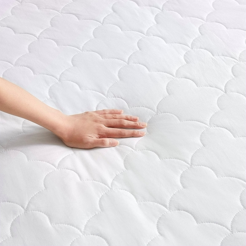 Cotton Percale Quilted Mattress Pad, California King
