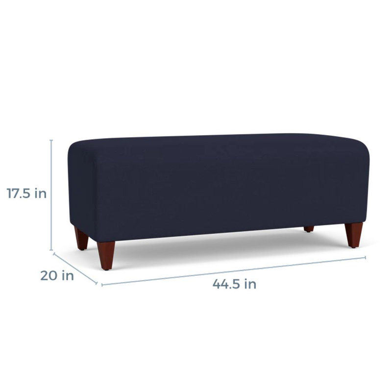 Banc de réception Siena, Acajou, Bleu marine Open House