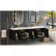 Meuble-lavabo mural 72 po, armoire de rangement flottante avec tiroirs, armoire de salle de bain en bois 72 po