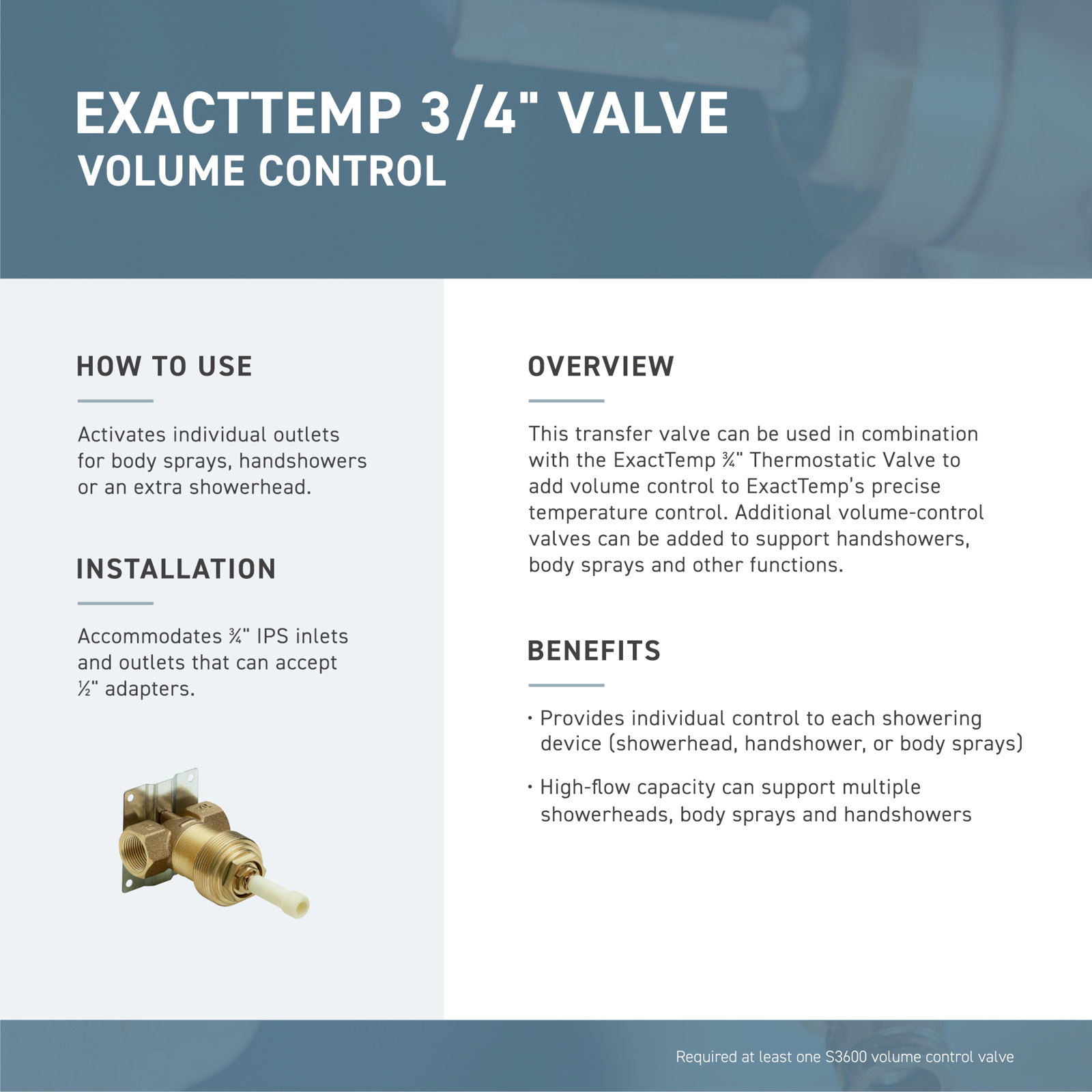 Align Volume Control Tub and Shower Valve Trim, Chrome