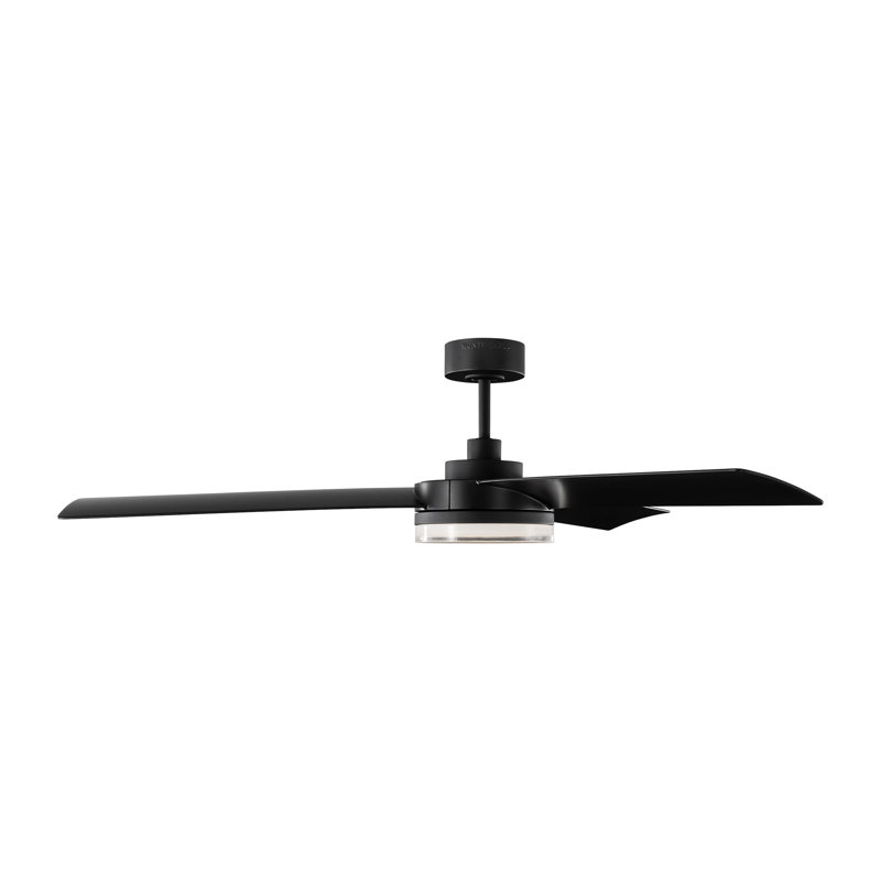 Ventilateur de plafond à DEL standard 56 po avec télécommande et ensemble d'éclairage inclus Cirque, Nuit noire