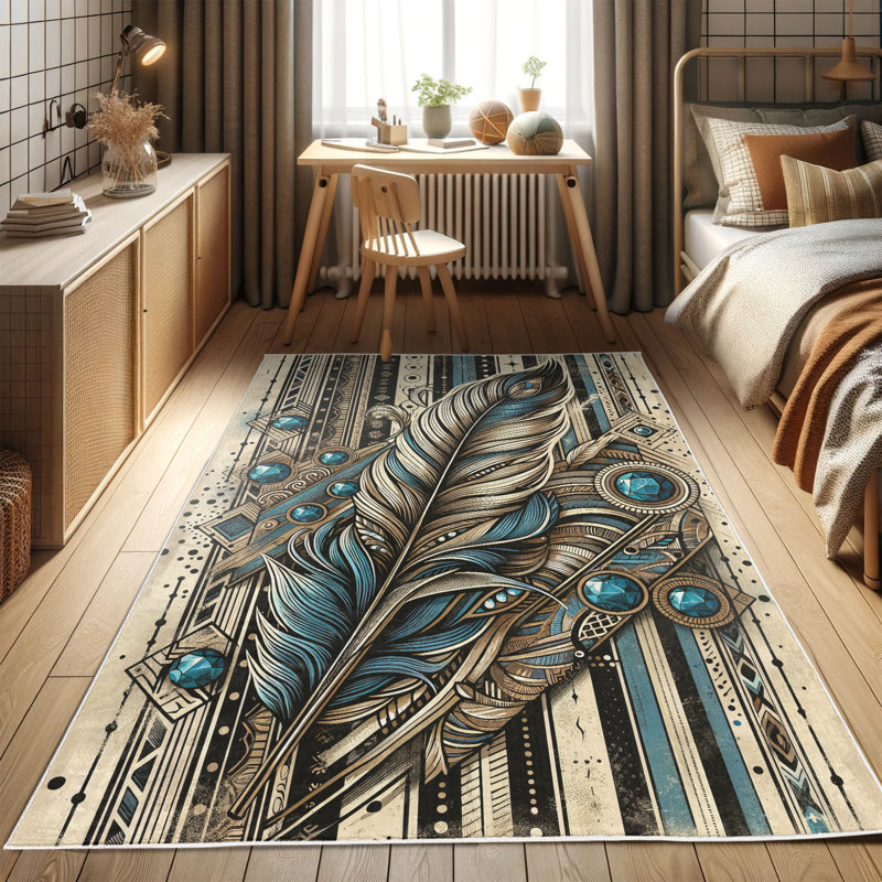Machine Printed 152cm X 76cm Area Rug