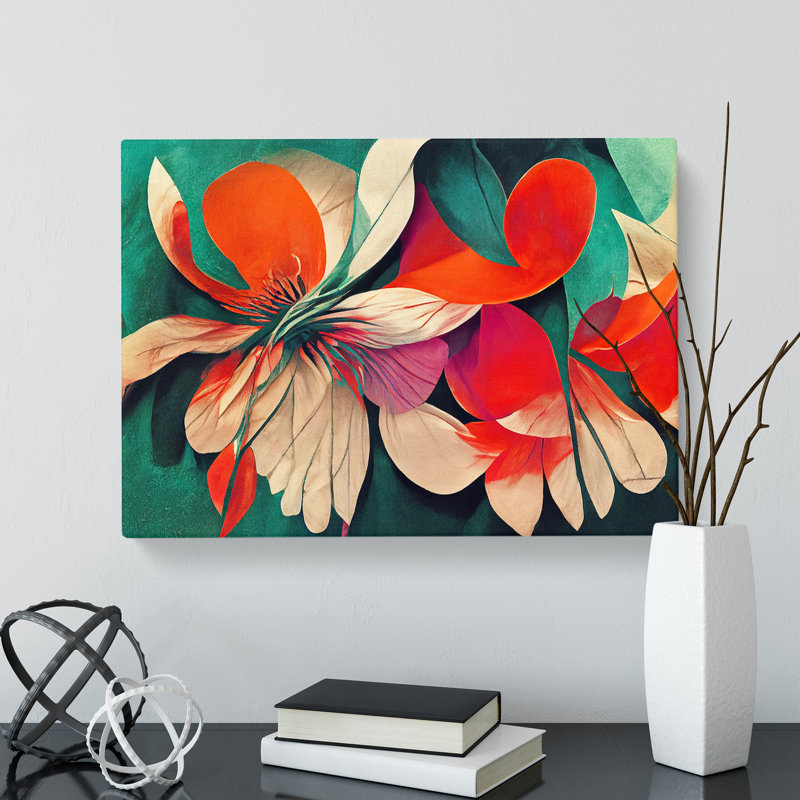 Artistic Flowers Abstract Vol.2 - Wrapped Canvas, 35cm H x 50cm W x 3cm D