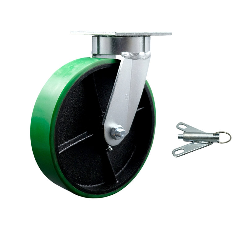 Poly on Steel Caster, Green