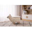 Upholstered Faux Fur Footstool