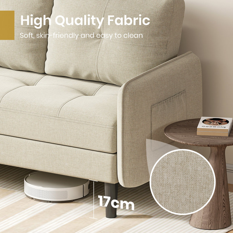 Sofa, Beige Fabric