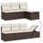 Vidaxl Garden Sofa Set Brown