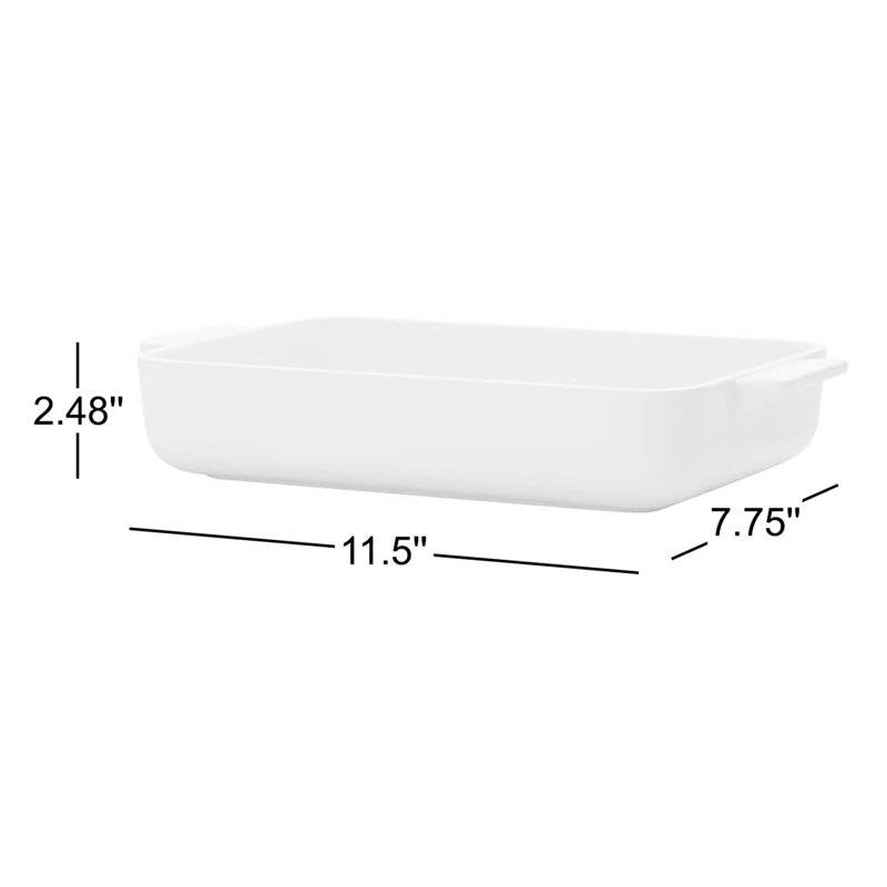 Villeroy & Boch Clever Cooking 11.75" x 7.75" Rectangular Baking Dish, 2.48" H x 11.5" L x 7.75" W