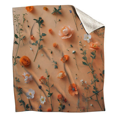 Couvertures d'arrangement floral orange