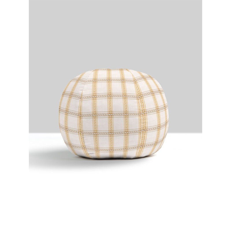 Silk Round Pillow Cover & Insert, Gold