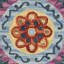 Tapis floral en laine et coton crocheté à la main Tomo-72659238