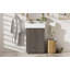 Meuble-lavabo de 21,6 po avec lavabo en céramique, armoire à grain de bois moderne à porte droite avec rangement ouvert et fermé