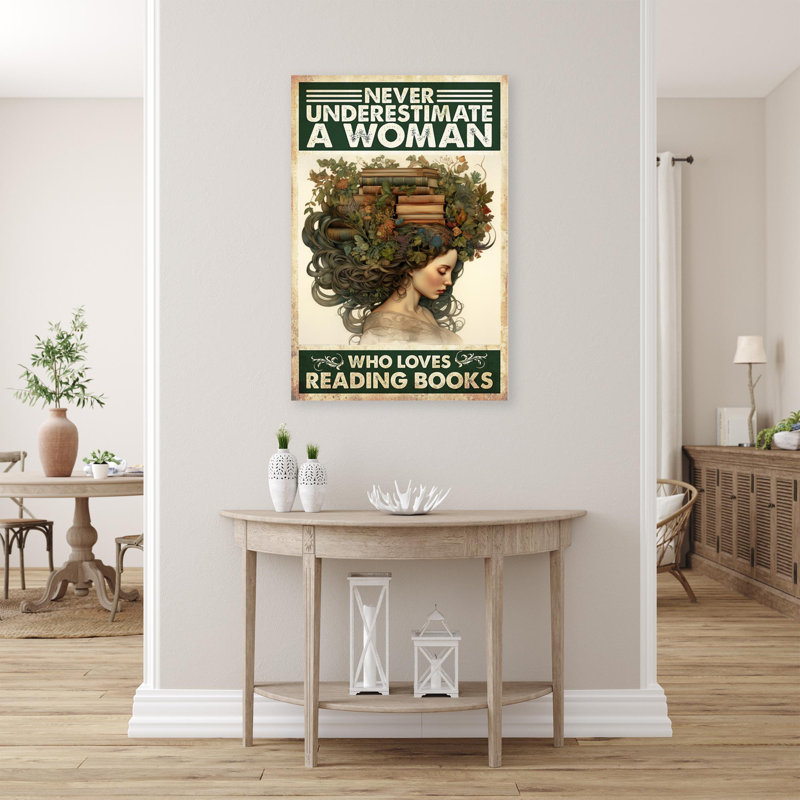 Qui aime la lecture de livres sur toile, impression, H 36 po x l 24 po x P 1,25 po