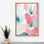 Peinture abstraite rose pastel, vert et jaune-94585576-94585579