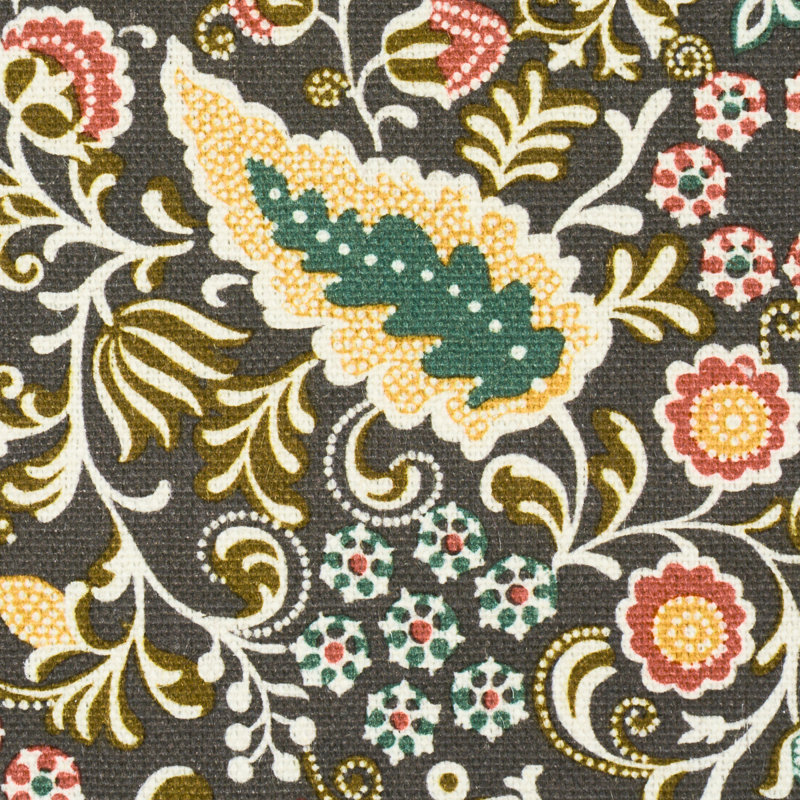 Peggy Paisley Fabric, Graphite