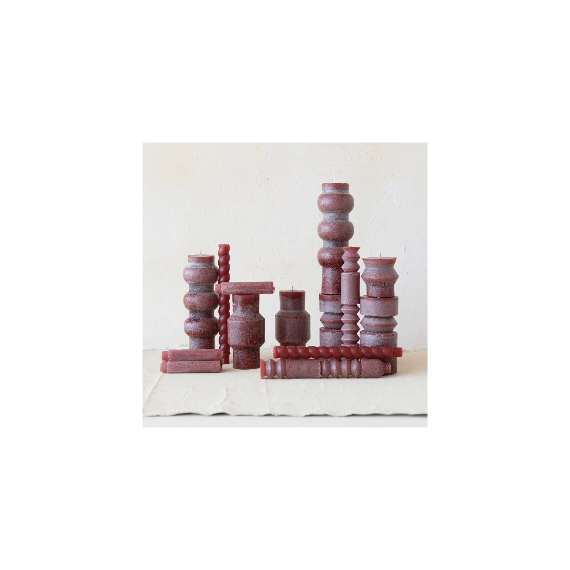 Unscented Totem Pillar Candle, Light Purple