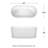 Ursula 59'' x 28'' Soaking Acrylic Bathtub-40171272
