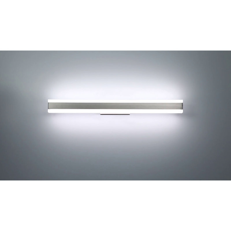 Sleek Brushed Nickel 37" LED Vanity Light for Outdoor Use